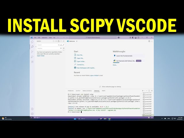 How To Install SciPy for Python in VS Code Scientific Computing & Optimization