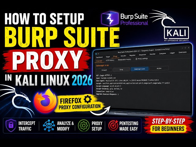 How to Setup Burp Suite Proxy in Kali Linux 2026 | Firefox Proxy Configuration