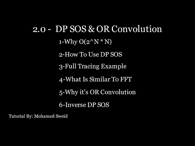 2.0 -  DP SOS & OR Convolution