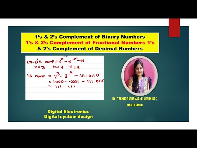 1's & 2's complement | 1's & 2's complement of binary number | 1's & 2's complement of fractional