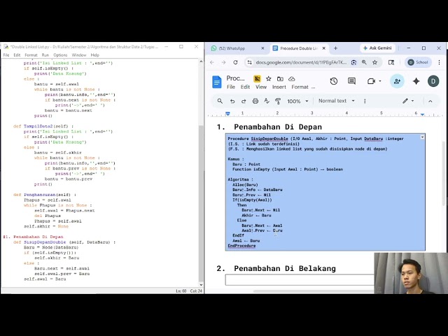 Double Linked List - Algoritma dan Struktur Data 2