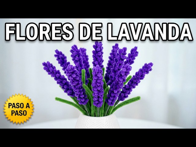 Flores de LAVANDA con Limpiapipas 💜 Tutorial Fácil y rápido | DIY Paso a Paso