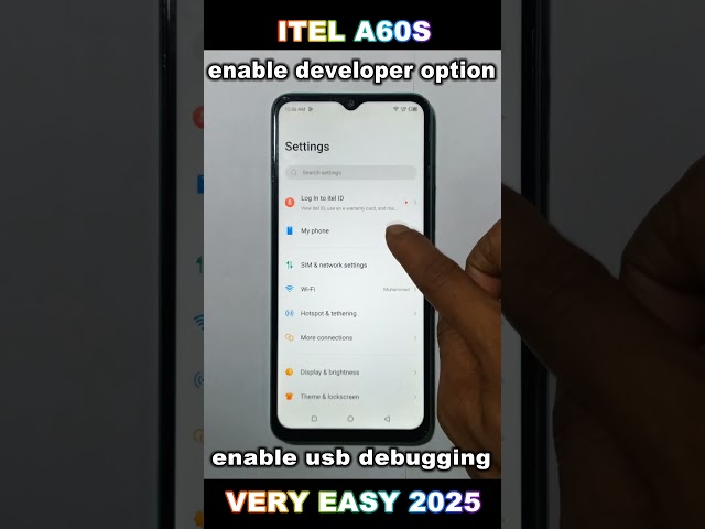 how to enable /developer option in itel A60S || how to itel a60 developer option not showing 2025