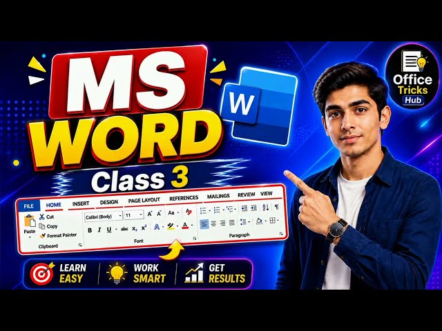 MS Word Tutorial Class 3 | Complete MS Word Course in Urdu/Hindi (2026)