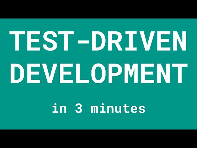 Test-Driven Development explained in 3 minutes