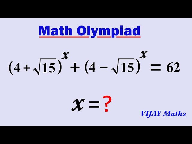 Math Olympiad l A Nice exponential problem l Only for math genius!