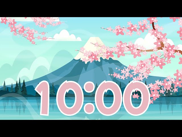 🌸 10-Minute Spring Cherry Blossom Countdown Timer | Relaxing Piano Music 🌿🎶 #timer