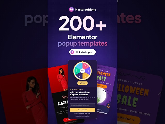 200+ Elementor Popup Templates You Can Import in 3 Clicks #shorts