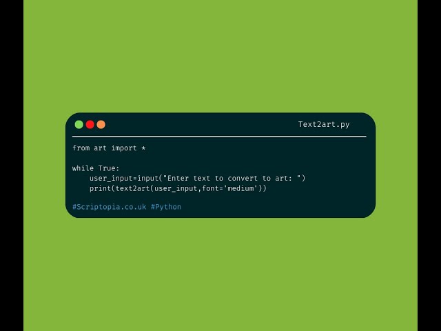 Python Art - Text to ASCII art (Change size)