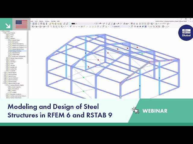 Modeling and Design of Steel Structures in RFEM 6 and RSTAB 9 | 2021-10-20