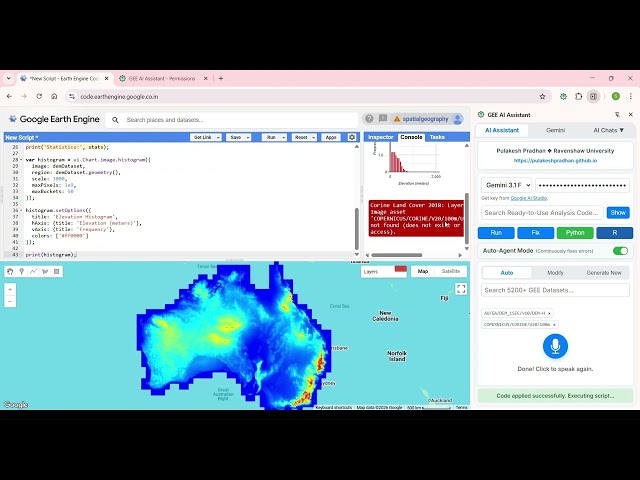 Voice-Enabled AI Assistant for Google Earth Engine