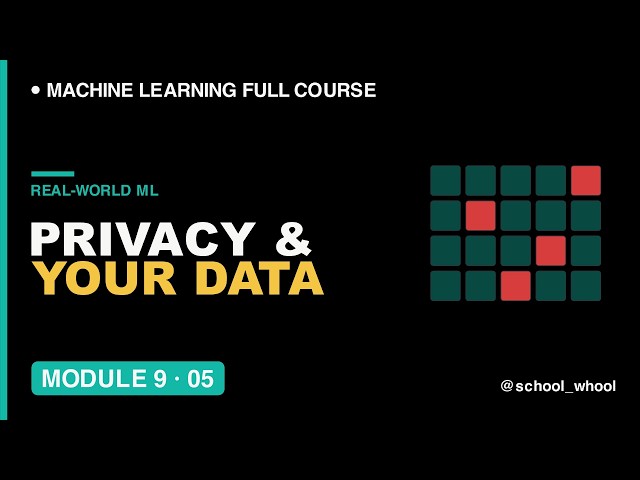 M9L5: Data Privacy in Machine Learning Explained | Machine Learning free course #ai #datascience