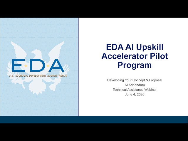 EDA AI Upskill Accelerator Pilot Program - Developing Your Concept