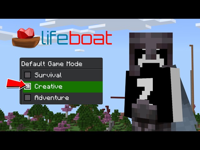 CREATIVE MODE on Lifeboat Survival Minecraft SMP