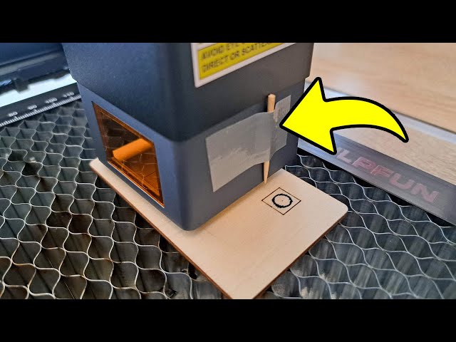 The toothpick positioning method (Laser engraving with LightBurn and LaserGRBL)