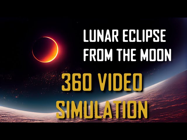 Lunar Eclipse as seen from The Moon | Simulation | 300x Speed | 360 Video