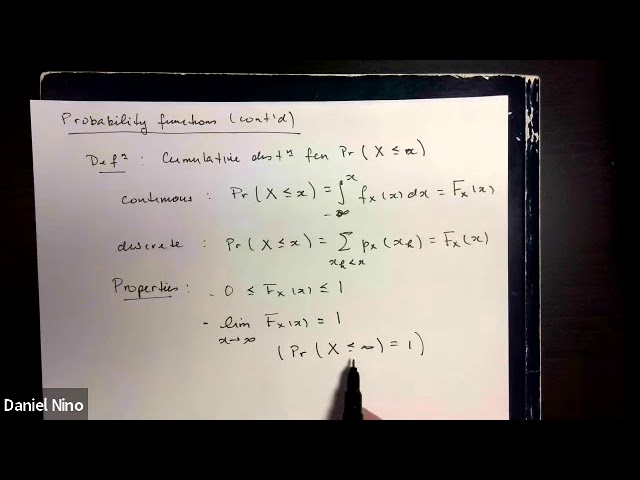 6.4 Probability functions II: cumulative distribution function