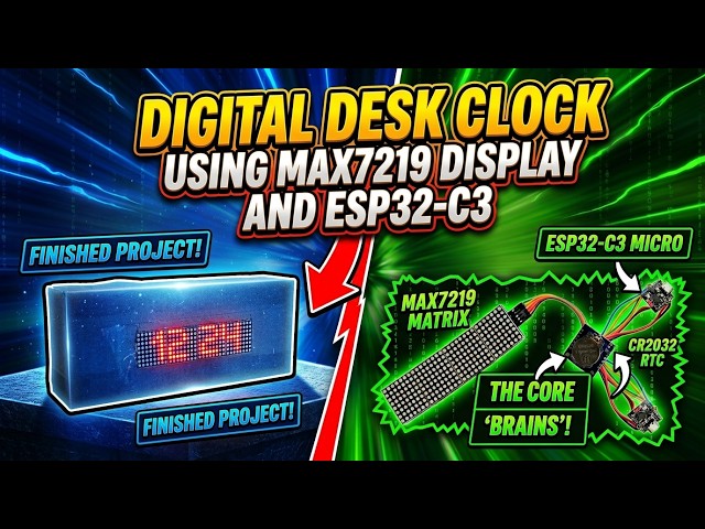 ESP32-C3 & MAX7219 Matrix Clock - Step-By-Step Guide