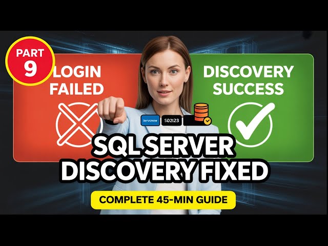 ServiceNow Database Discovery Part 9: Complete SQL Server Setup & Authentication Troubleshooting!!