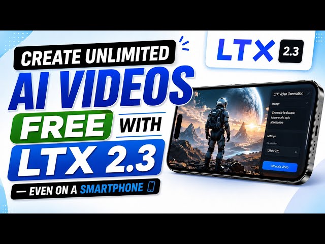 Create Unlimited AI Videos FREE with LTX 2.3 on Any Phone (No Powerful PC Needed)
