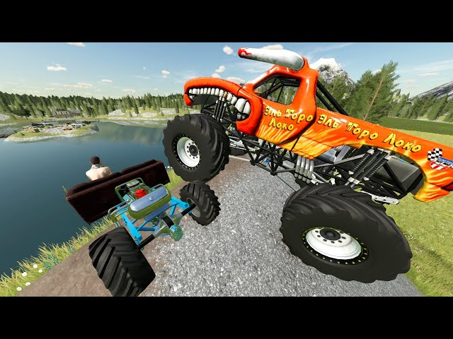 Stuntman Tries World Record Jump Over Lake | Farming Simulator 22