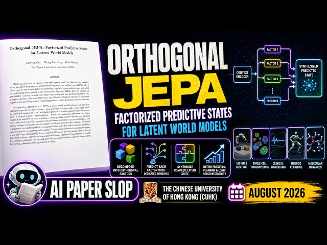 Orthogonal JEPA: Factorized Predictive States for Latent World Models (Aug 2026)