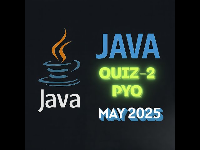 Programming Concepts using Java || Quiz-2 PYQ || MAY 2025 || Diploma Level || IIT Madras BS Degree
