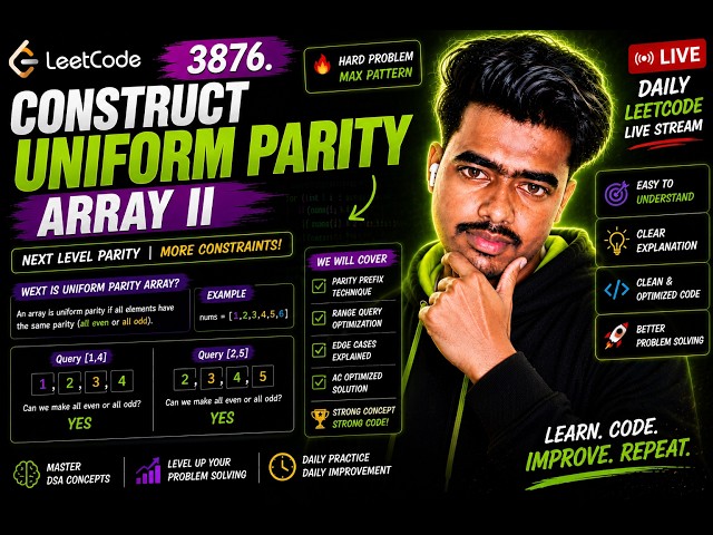 Leetcode 3876. Construct Uniform Parity Array II | Java | DSA | easy explanation