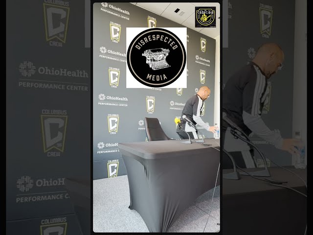 Columbus Crew coach Laurent Courtois takes a breath