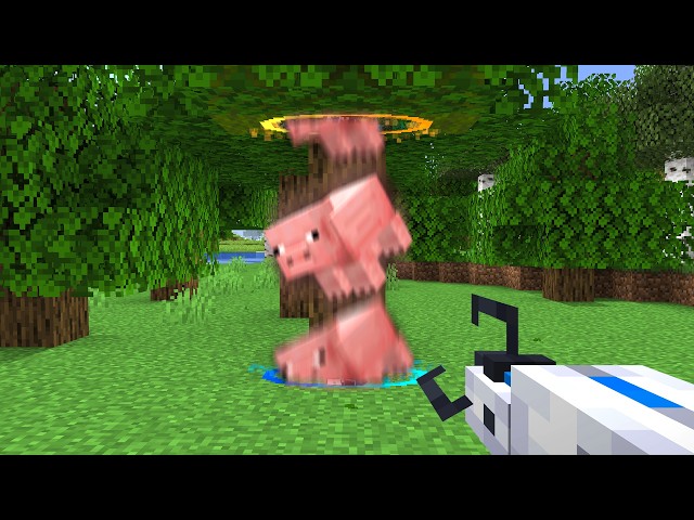 Beating Minecraft (with only a Portal Gun)