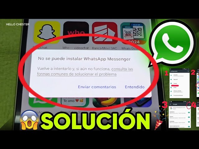 Como instalar WhatsApp sin error en mi Teléfono Celular / Mi WhatsApp no instala | SOLUCIÓN WhatsApp