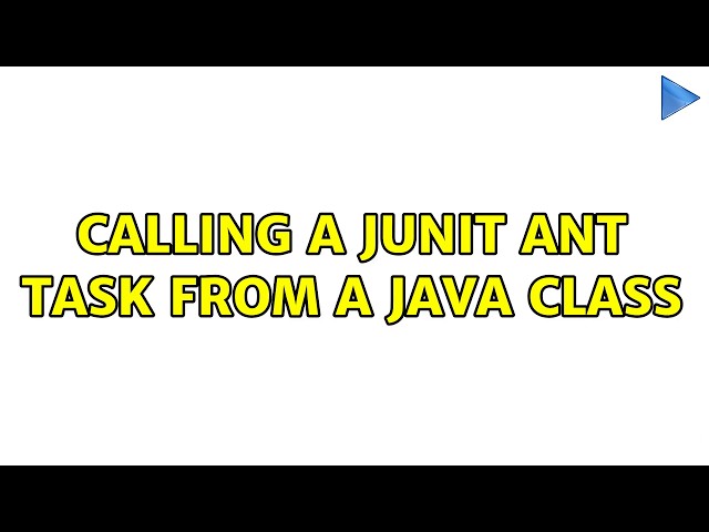 Calling a JUnit ANT task from a Java Class