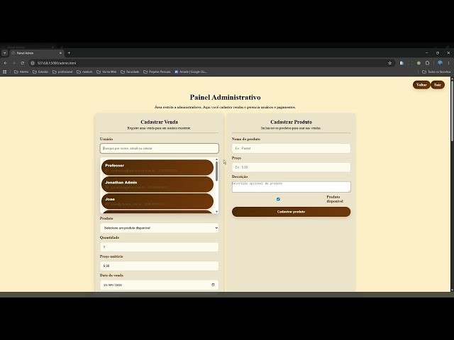 Projeto fullstack Unicarioca