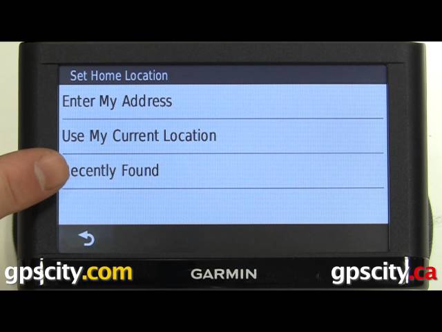 Setting and Deleting the Home Location in the Garmin nuvi 54lm with GPS City