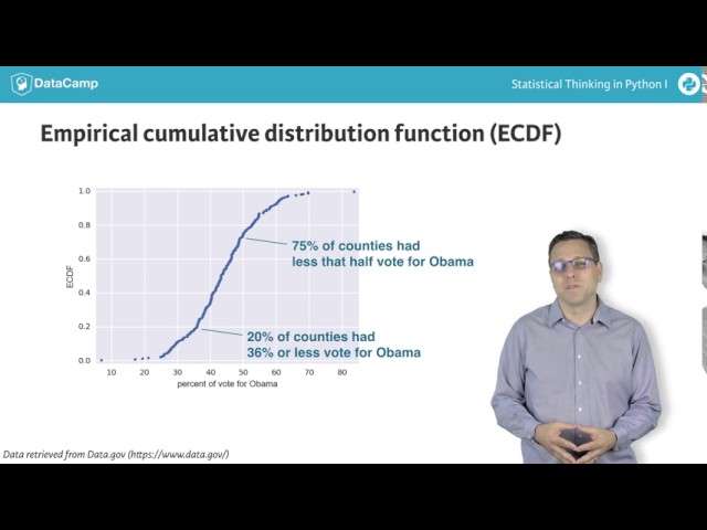 Python tutorial: Cumulative Distribution Functions