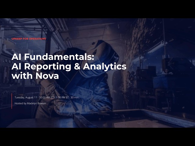 AI Fundamentals: Reporting & Analytics with Nova