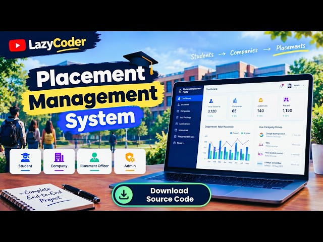Placement Management System Project​ | Campus Recruitment System | Source Code | LazyCoder