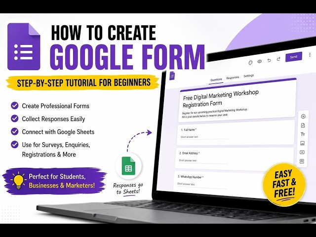 HOW TO CREATE GOOGLE FORMS - Explained in a very simple way!