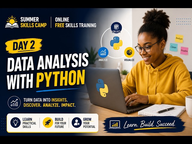 FREE Data Analysis with Python for Children & Teens! 📊🐍 | Summer Skills Camp – Day 2