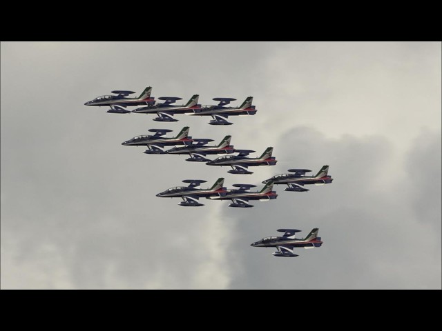 Frecce Tricolori in Formation with External Fuel Tanks | Swedish Air Force 100th Anniversary 2026