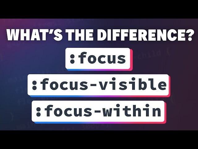 Quick guide to CSS focus states