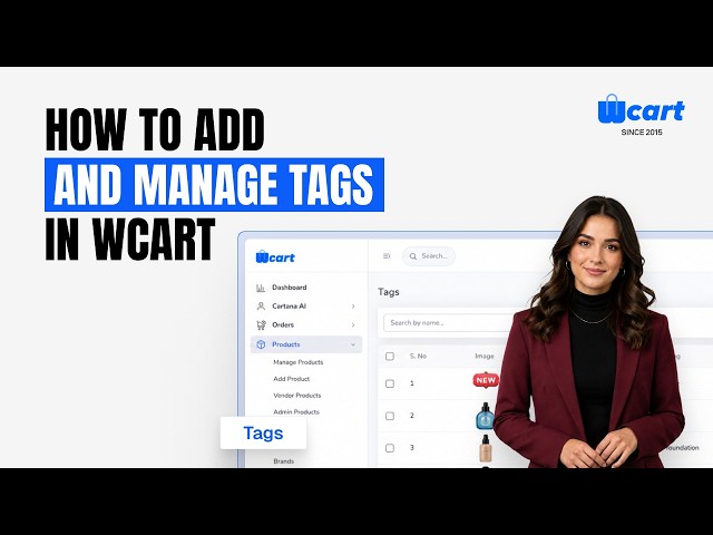 How to Create and Manage Tags in Wcart | Step-by-Step Tutorial