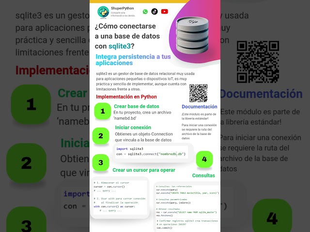 📄 sqlite3 en Python, conecta y realiza operaciones en base de datos