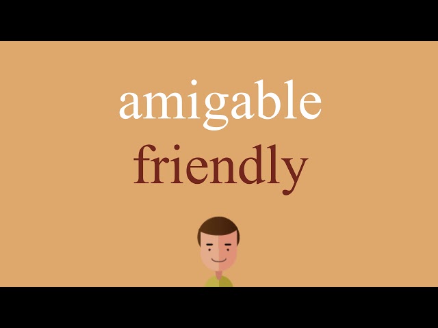 Cómo se dice amigable en inglés