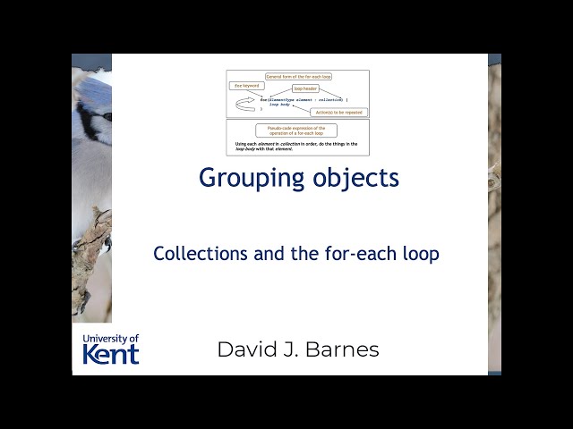 Chapter 4, video 2: introducing the for-each loop.