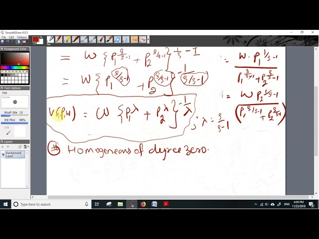 #17 Indirect Utility Function : CES Utility Function