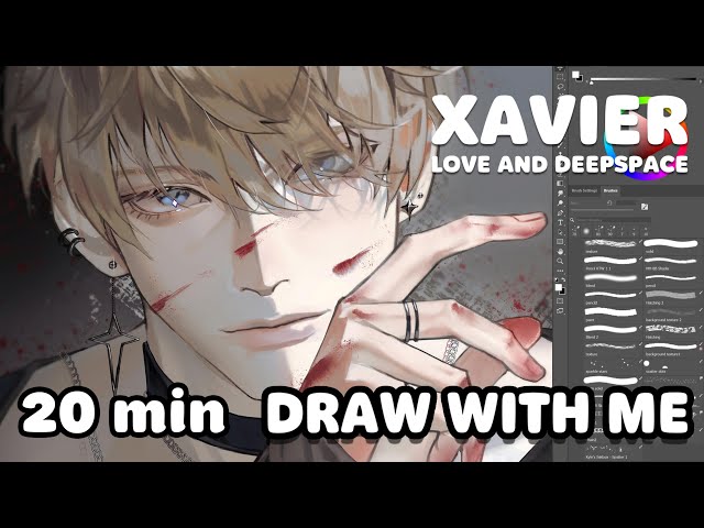 [20 min Draw with me] Xavier- Love and Deepspace Drawing Timelapse