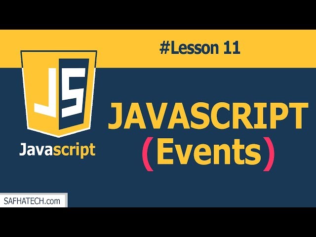 How to Deal with JavaScript Events? | Lesson 11JAVASCRIPT Tutorial