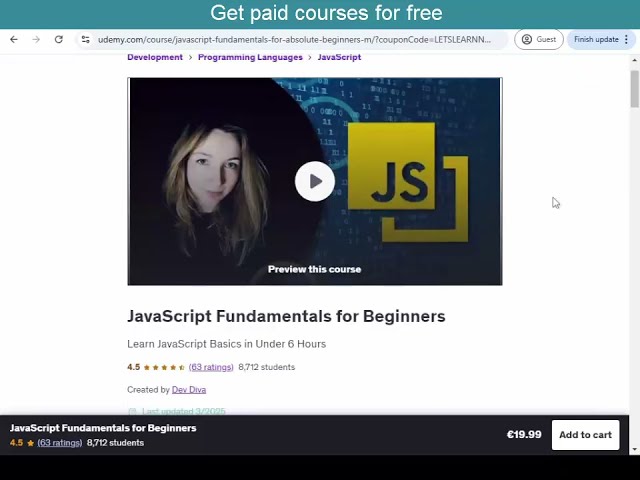 Comprehensive JavaScript Training for Beginners - Get the Course for Free