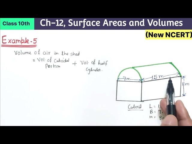 Class 10th Chapter 12 Surface Areas and Volumes Example 5 New NCERT Maths CBSE Board